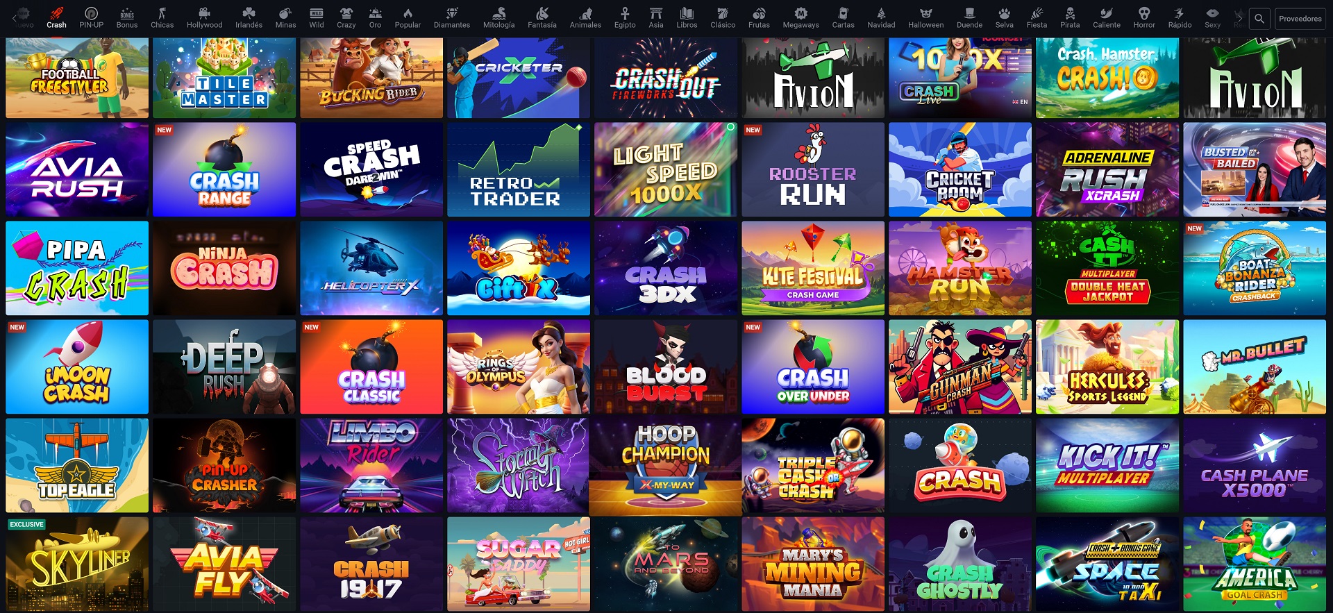 Juegos de tragamonedas en Pin-Up Casino para Perú